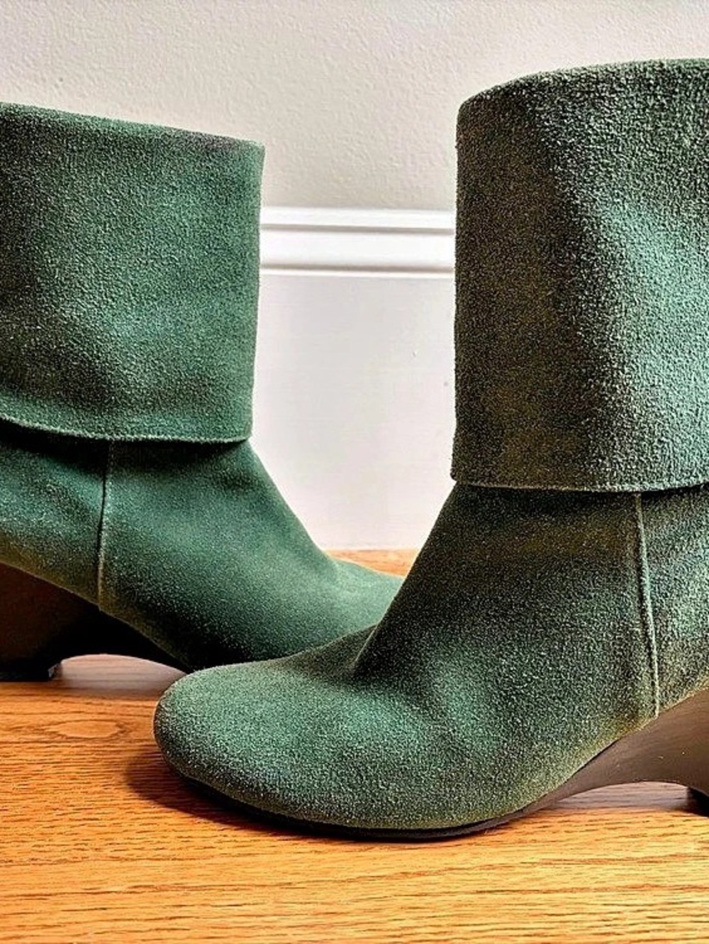 rsvp Heeled Ankle Boots in Green US 9.5